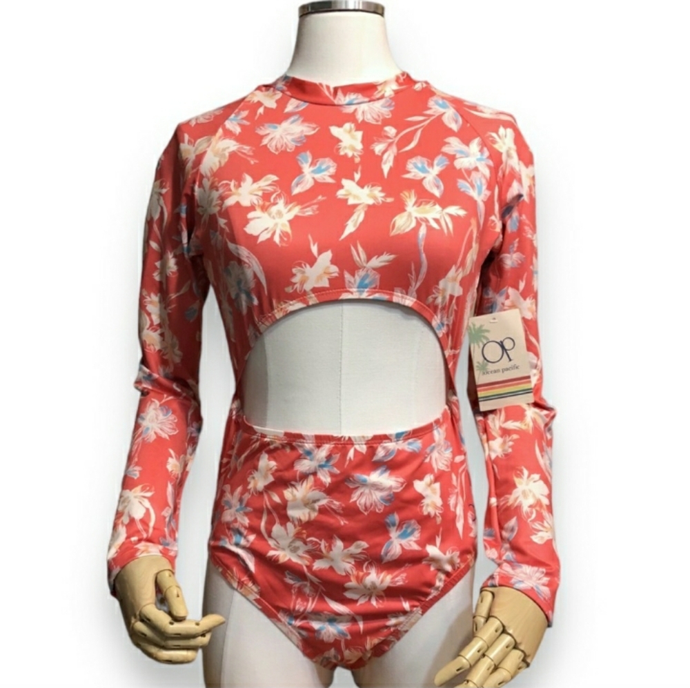 OP OCEAN PACIFIC Cut-Out One Piece Swimsuit NWT!